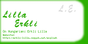 lilla erkli business card